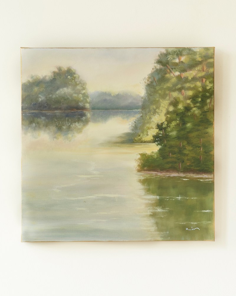 Oak Hollow Lake Oil on canvas HxWx Zsuzsi Winn Studio main qncixj